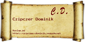 Czipczer Dominik névjegykártya